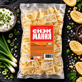 Чипсы Овал со вкусом "Сметана и лук" 100 г