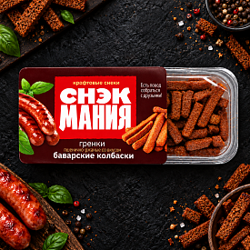 Гренки пшенично-ржаные со вкусом "Баварские колбаски" 80 г