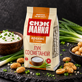 Арахис в глазури со вкусом "Лук со сметаной"