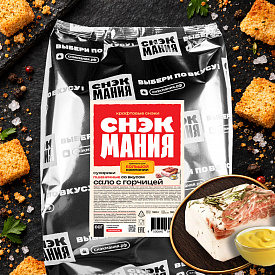 Сухарики пшеничные со вкусом "Сало с горчицей" 1 кг