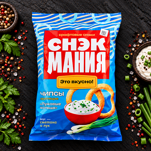 Луковые кольца со вкусом "Сметана и лук" 40 г