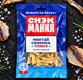 Минтай Премиум солено-сушеная соломка 70 г
