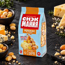 Арахис в глазури со вкусом "Четыре сыра" 75 г
